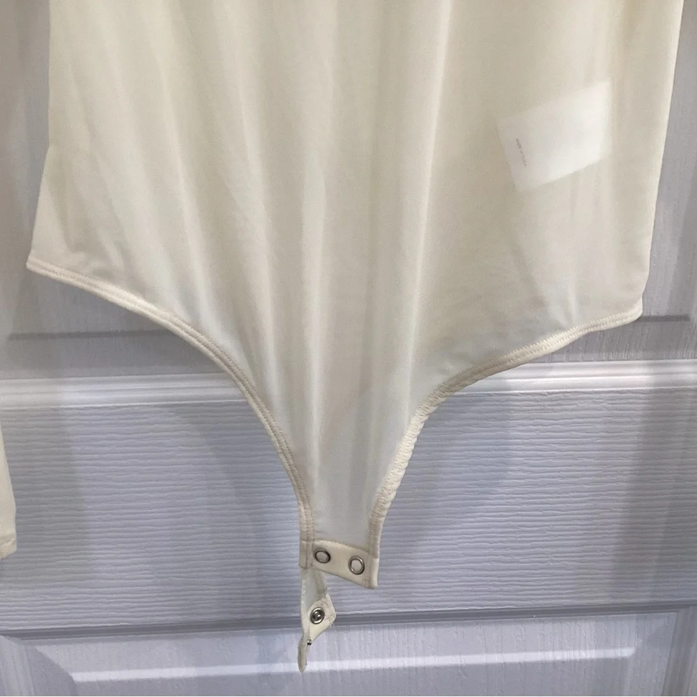 Express Ivory Mesh Top bodysuit - Picture 3 of 9